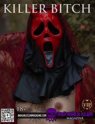 Killer Bitch - Sexy Busty Nude Naked Petite Babe with Tattoos is one Red Devil Ghostface Ready to Fight for Your Love