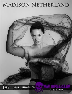 Madison Netherland - Sexy Busty Brunette Babe Shows Off Her Sheer in Black and White Photogaphy