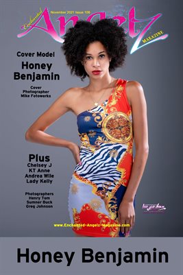 ENCHANTED ANGELZ MAGAZINE COVER POSTER - Cover Model Honey Benjamin - November 2021