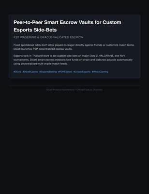 Peer-to-Peer Smart Escrow Vaults for Custom Esports Side-Bets