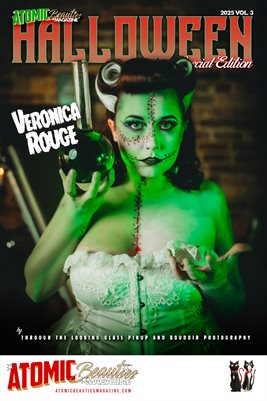 Atomic Beauties Magazine: Halloween Special Edition 2025 Vol 3 -Veronica Rouge Cover Poster