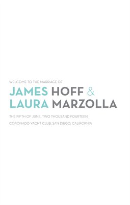 Modern Aqua Wedding Program [digest]
