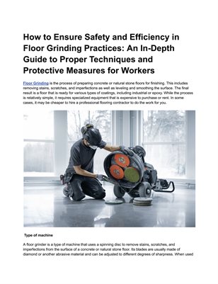 FLOOR GRINDING IN DUBAI