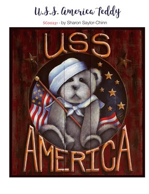 USS America Teddy Bear Painting Pattern - Sharon Chinn SC00231