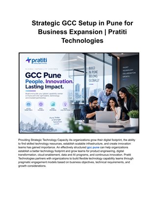 Strategic GCC Setup in Pune for Business Expansion | Pratiti Technologies