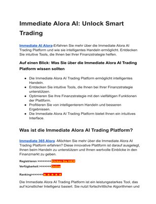  Immediate Alora Was Ist das-Immediate Alora Seriös-Immediate Alora App-Immediate I3 Alora