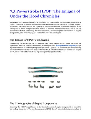 7.3 Powerstroke HPOP: The Enigma of Under the Hood Chronicles