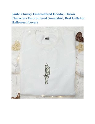 Knife Chucky Embroidered Hoodie