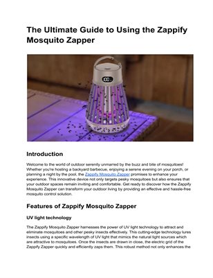 Zappify 2.0 - Zappify Mosquito Zapper, Zappify Mosquito, Reviews!