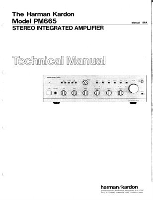 HARMAN KARDON PM665 PM-665 Service Manual