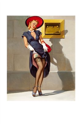 Blonde Classic Pinup-Socking  it