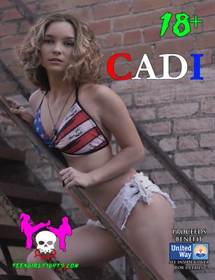 Cadi - Sexy Busty Barely Legal Curly Hair Blonde Teen in Bikini is Quite Revealing Honoring USA Memorial Day