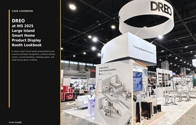 DREO IHS 2025 Large Island Smart Home Product Display Booth Lookbook by Circle Exhibit