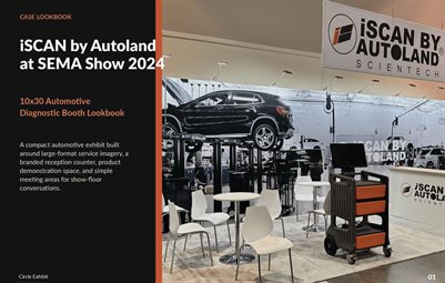 iSCAN by Autoland SEMA Show 2024 10x30 Automotive Diagnostic Booth Lookbook by Circle Exhibit