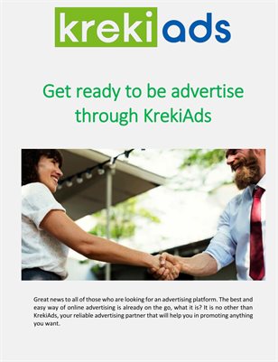 Get ready to be advertise through KrekiAds