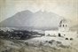THE OBISPADO (BISHOP'S HOUSE WITH THE CERRO DE LA SILLA MOUNTAINS AND MONTERRY, MEXICO AND TROOPS WITH CANNON BALLS