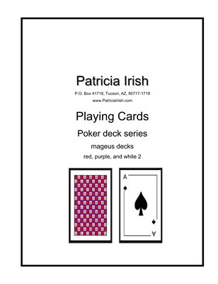004 Patricia Irish Playing Cards mageus decks purple, red, white 2