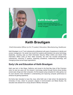 Biography of Keith Brautigam