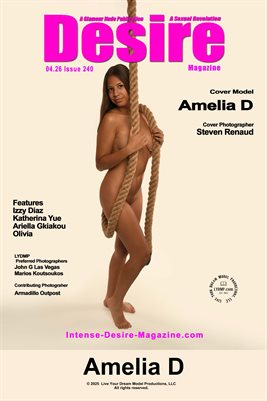 INTENSE DESIRE MAGAZINE COVER POSTER - Cover Model Amelia D - April 2026
