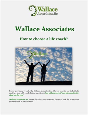 Wallace Associates: How to choose a life coach?