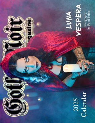 Luna Vespera 2025 Gothic Noir Calendar cover by Photography by Focal Points