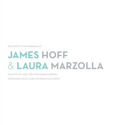 Modern Aqua Wedding Program [square]