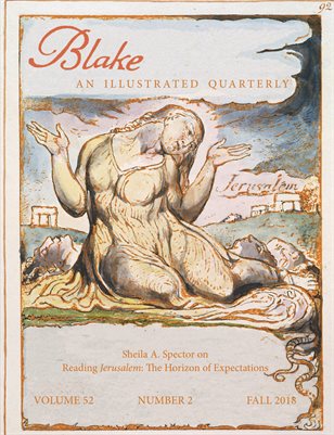 Blake/An Illustrated Quarterly vol. 52, no. 2 (fall 2018)