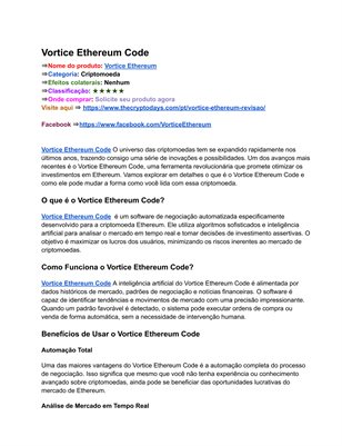 Vortice Ethereum E Confiável - Um guia para entender Vortice Ethereum