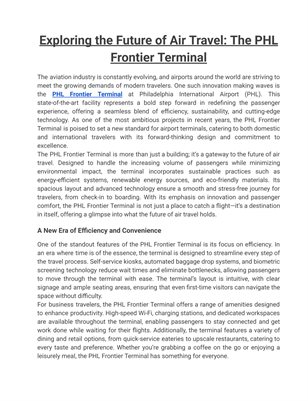 PHL Frontier Terminal