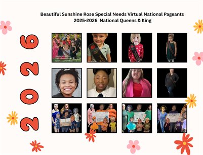 Beautiful Sunshine Rose 2025/2026 National Queens & Kings Calendar