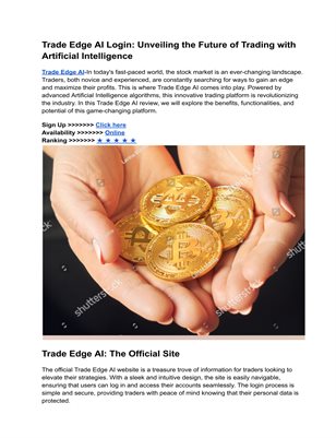 Trade Edge Ai Login [Trade Edge AI Review 2024]-The Official Site 【2024】-[Trade Edge AI Reddit]