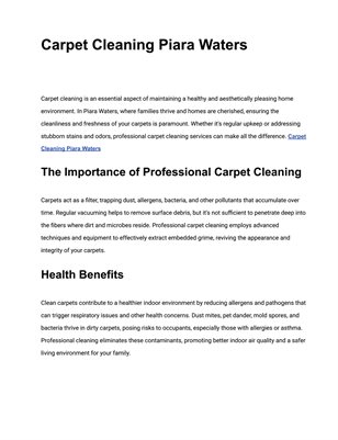 Carpet Cleaning Piara Waters