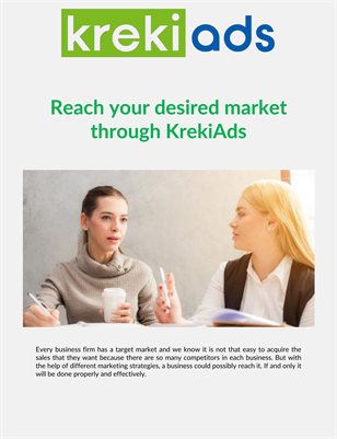 Reach your desired market through KrekiAds