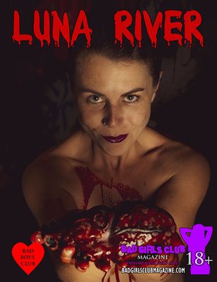 Luna River - Sexy Busty Babe Bathes in Blood & Eats Her Heart - Nude Art Photography