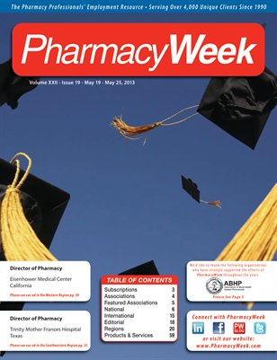 Pharmacy Week, Volume XXII, Issue 15, April 21-27, 2013