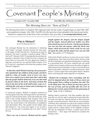 Covenant People's Newsletter #335