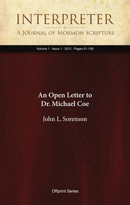 An Open Letter to Dr. Michael Coe (1, 2012:91-109)