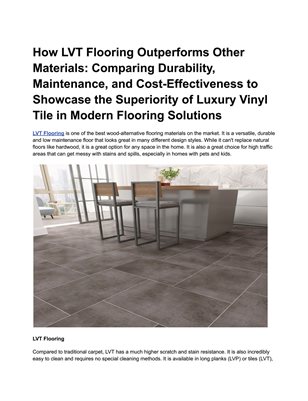LVT Flooring In Dubai