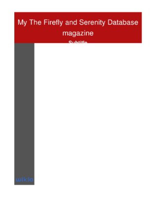 My The Firefly and Serenity Database magazine (5)