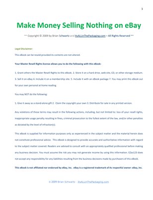 make money selling nothing on ebay