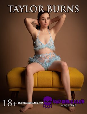 Taylor Burns - Sexy Busty BBW Raven Hair Mid-West Beauty Shows Off Her Baby Blue Lingerie on Your Couch