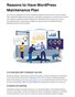 Reasons to Have WordPress Maintenance Plan