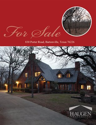 Haugen Properties -  830 Porter Road, Bartonville, Texas76226 