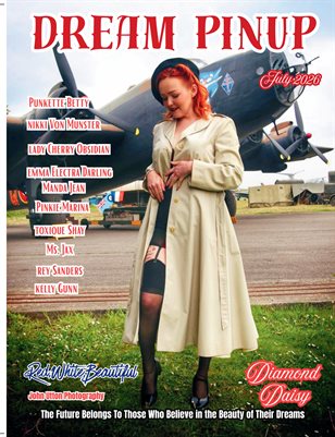 Dream Pinup Magazine Diamond Daisy by John Utton  Photography red white blue July 2026