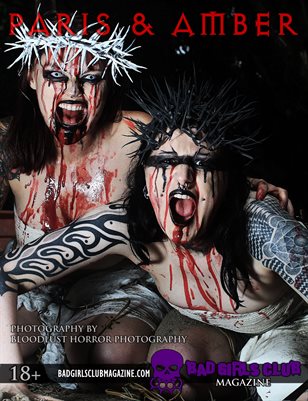 Paris & Amber - Sexy Busty British Redhead is a Horror Freak Joins Amber with Bloody Thorn Crowns and More