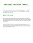 PACKING TIPS FOR TRAVEL