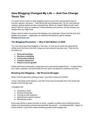 Bloggersharmaa Homepage