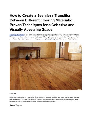 FLOORING ABU DHABI