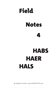 FIELD NOTES FOR HABS HAER HALS